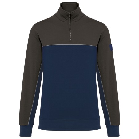 Unisex zipped neck eco-friendly sweatshirt