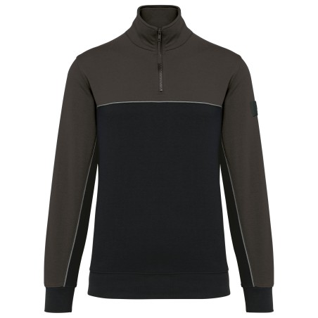 Unisex zipped neck eco-friendly sweatshirt