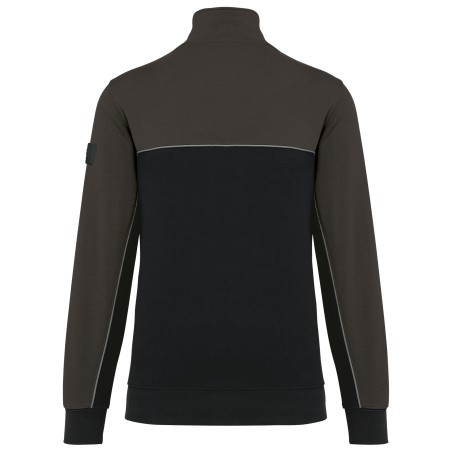 Unisex zipped neck eco-friendly sweatshirt