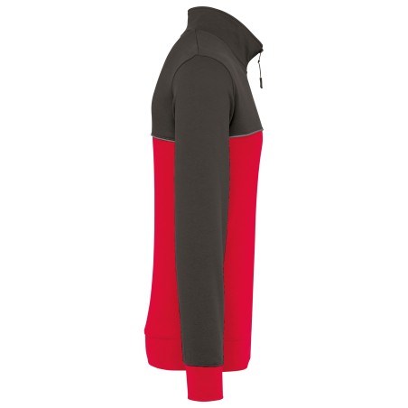 Unisex zipped neck eco-friendly sweatshirt