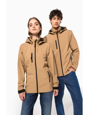 Chaquetas softshell 3 capas con capucha y mangas...