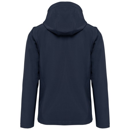 Unisex 3-layer softshell hooded jacket with removable sleeves