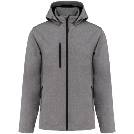 Chaquetas softshell 3 capas con capucha y mangas extraíbles unisex