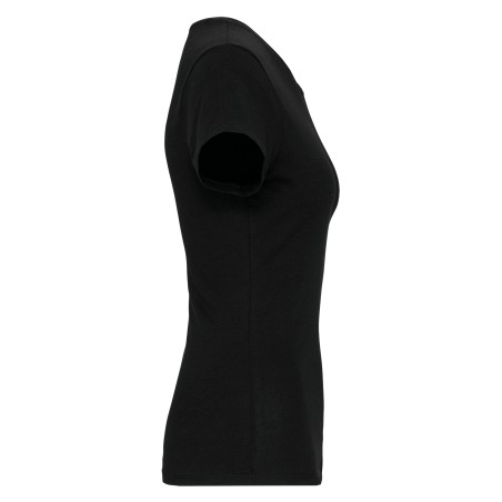 Camiseta con elastano cuello de pico mujer