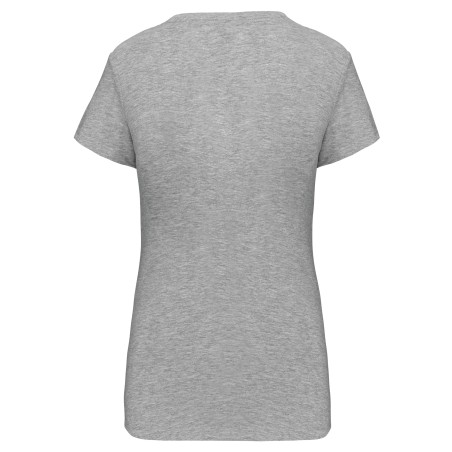 Camiseta con elastano cuello de pico mujer