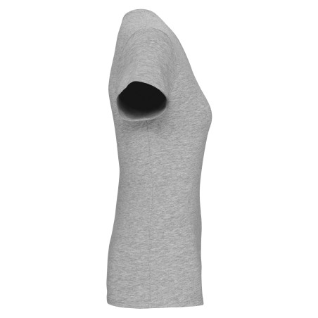 Camiseta con elastano cuello de pico mujer