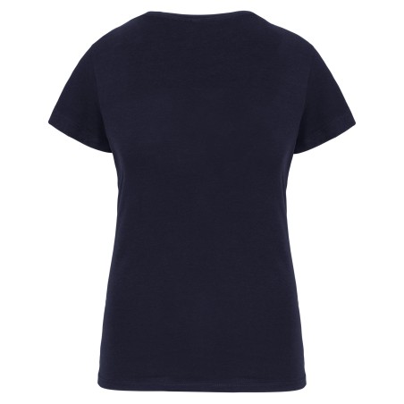 Camiseta con elastano cuello de pico mujer