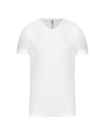 Camiseta con elastano cuello de pico hombre 2