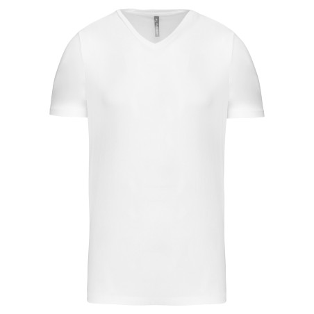 Camiseta con elastano cuello de pico hombre