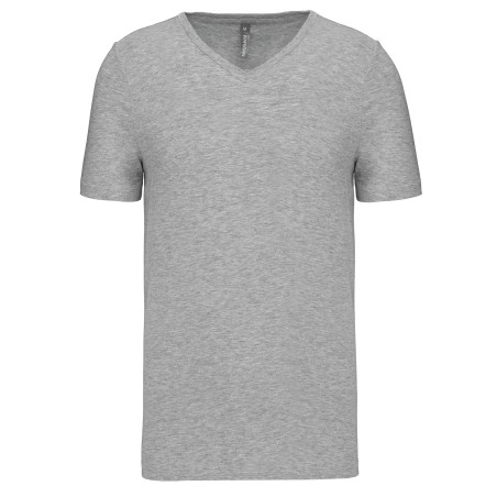 Camiseta con elastano cuello de pico hombre