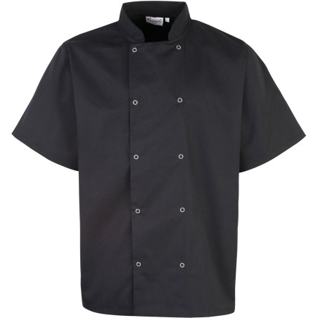 Chaqueta de cocina botones a presión manga corta
