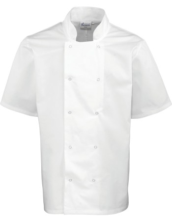 Studded Front Short-SleevedChef\\\'s Jacket 2
