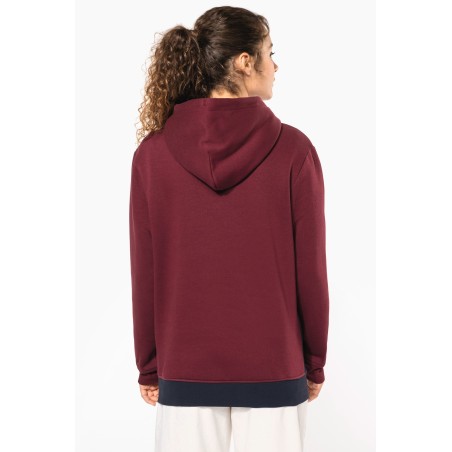 Sudadera tricolor con capucha unisex