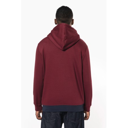 Sudadera tricolor con capucha unisex