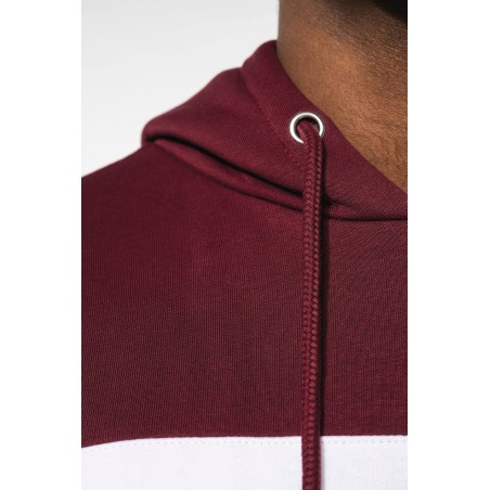 Sudadera tricolor con capucha unisex