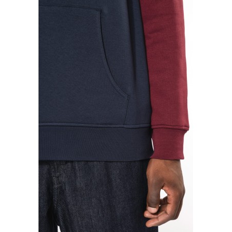 Sudadera tricolor con capucha unisex