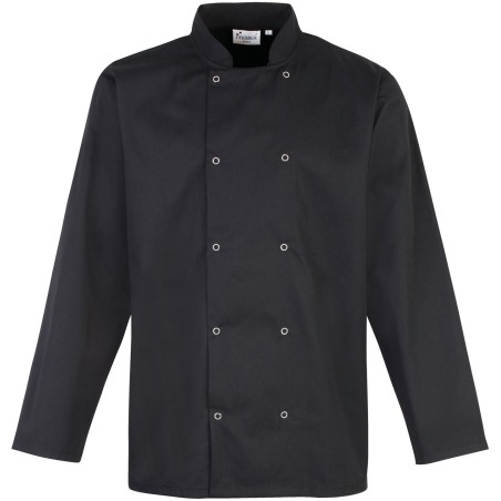 Chaqueta de cocina botones a presión manga larga
