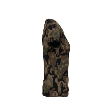 Ladies\\\' short-sleeved camo t-shirt