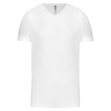 Camiseta con elastano cuello de pico hombre