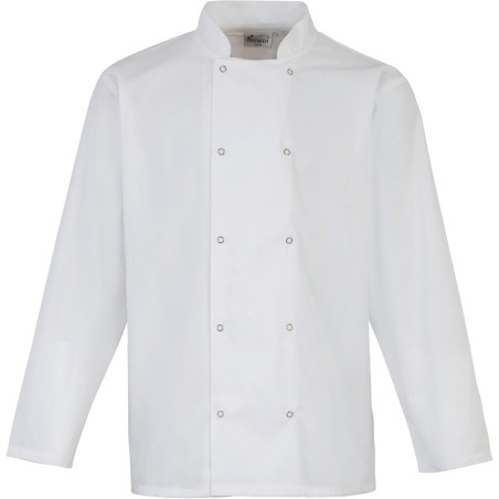 Chaqueta de cocina botones a presión manga larga