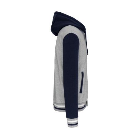 Cazadora tipo Béisbolera con capucha unisex