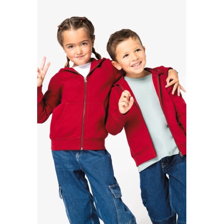 Eco-friendly kids’ full zip hooded sweatshirt