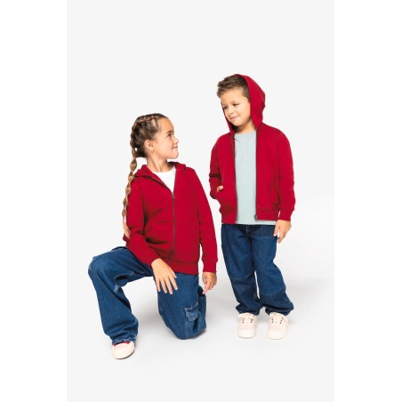 Eco-friendly kids’ full zip hooded sweatshirt