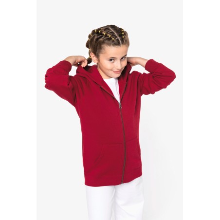 Eco-friendly kids’ full zip hooded sweatshirt