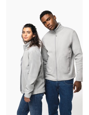 Unisex eco-friendly micro-polarfleece jacket