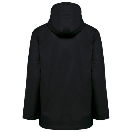 Unisex hooded jacket with micro-polarfleece lining