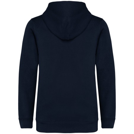 Sudadera ecorresponsable con capucha y cremallera infantil