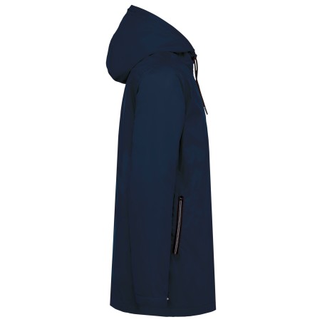 Unisex hooded jacket with micro-polarfleece lining