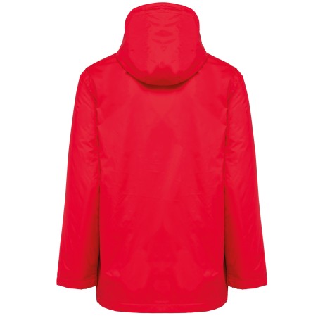 Unisex hooded jacket with micro-polarfleece lining