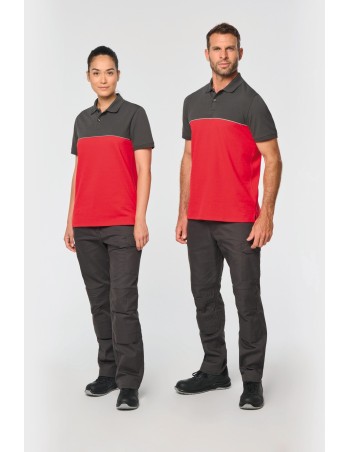 Polo bicolor ecorresponsable manga corta - Unisex