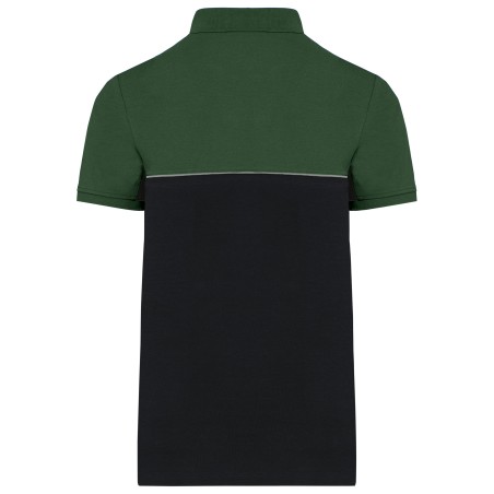 Recycled two-tone short sleeves poloshirt