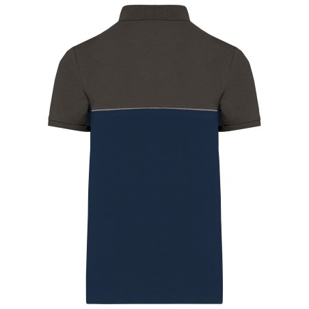 Recycled two-tone short sleeves poloshirt
