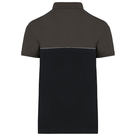 Recycled two-tone short sleeves poloshirt