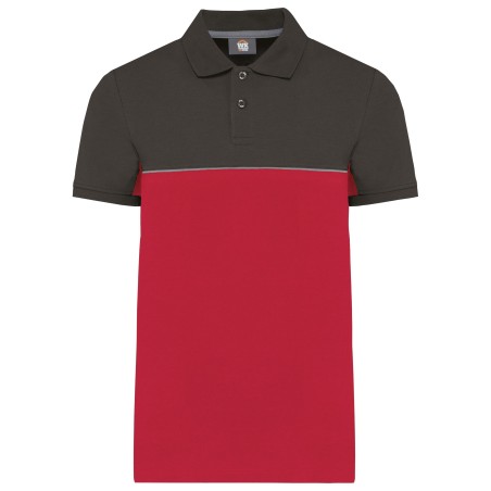 Polo bicolor ecorresponsable manga corta - Unisex