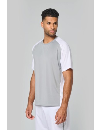 Camiseta de pádel bicolor mangas raglán hombre
