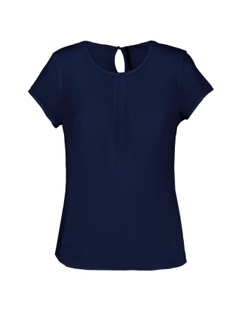 Ladies\\\' short-sleeved crepe blouse 2