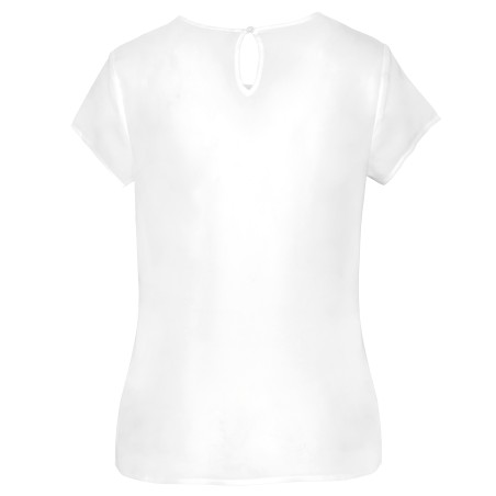 Ladies\\\' short-sleeved crepe blouse