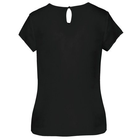 Ladies\\\' short-sleeved crepe blouse