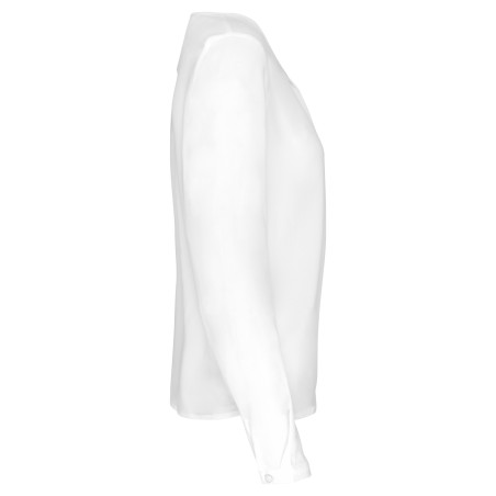 Ladies\\\' long-sleeved crepe blouse