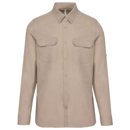 Camisa Safari manga larga hombre
