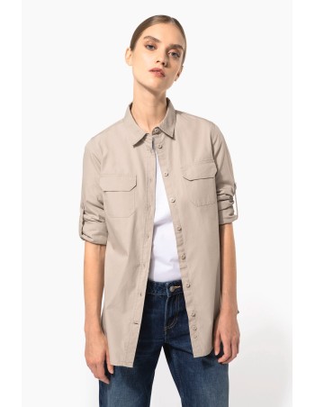 Camisa Safari manga larga mujer