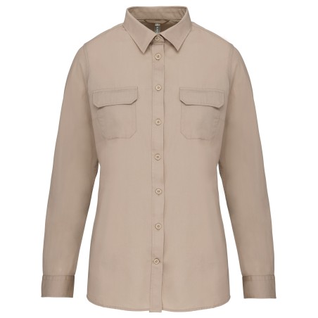 Camisa Safari manga larga mujer