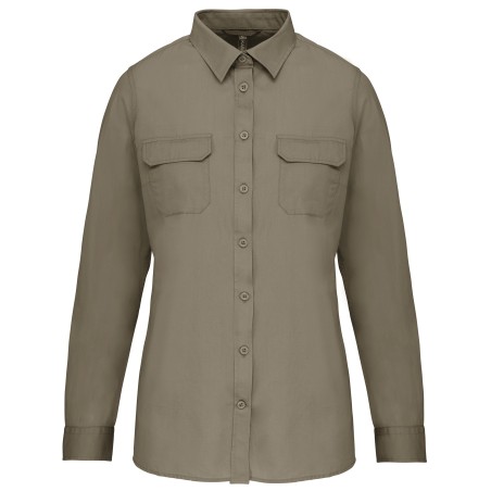 Camisa Safari manga larga mujer