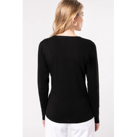 Camiseta con elastano manga larga mujer
