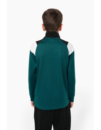 Kids zipped neck training top 2