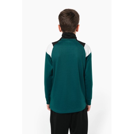 Kids zipped neck training top